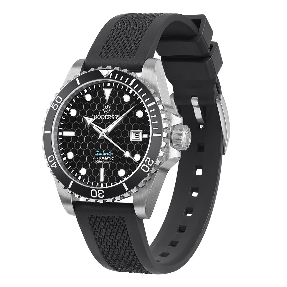 Black FKM Rubber Strap | Suitable for all watches with 20mm lug width