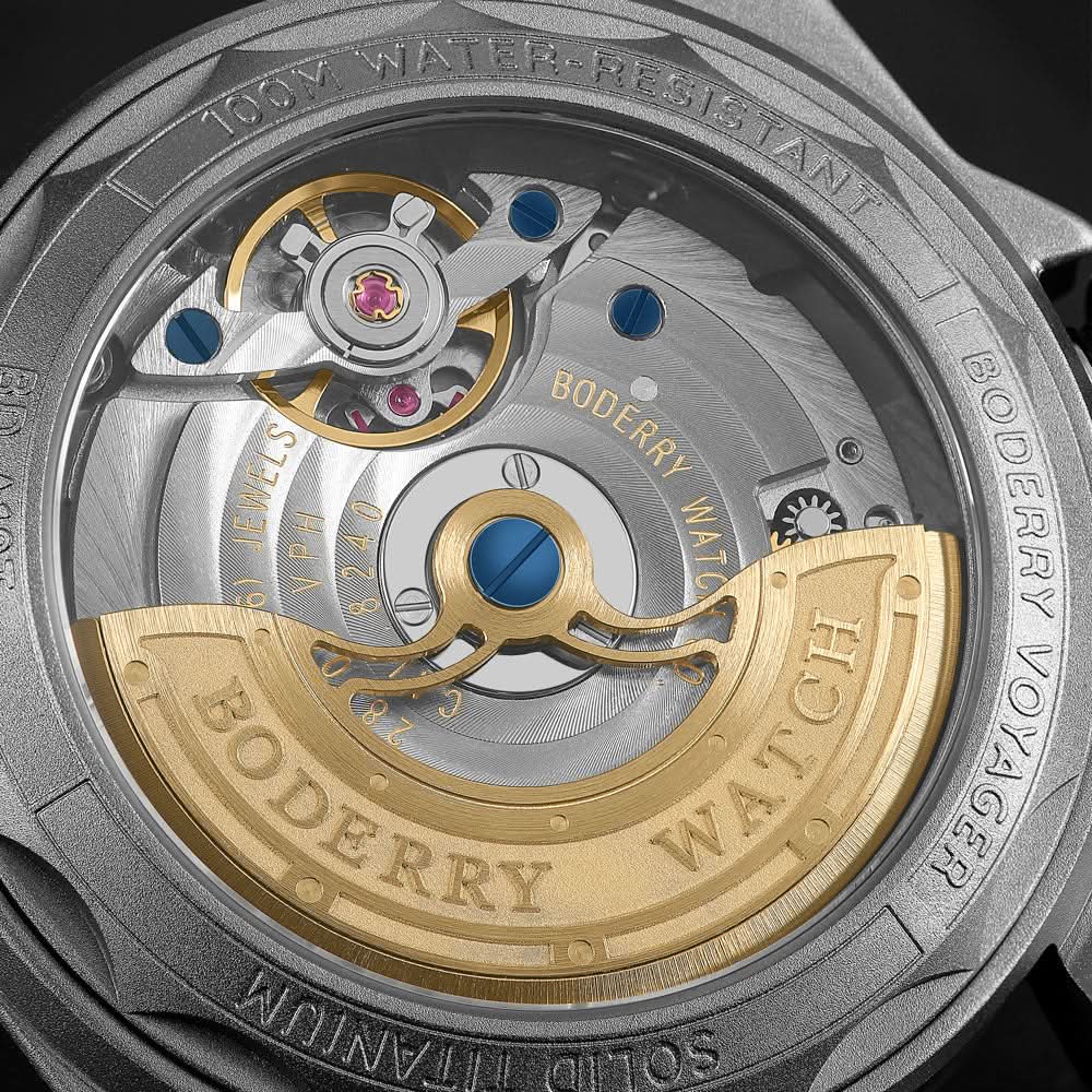 VOYAGER S72 – 72-Hour Power Reserve Titanium Automatic Field Watch, 100M Water Resistant | Grey/Bracelet