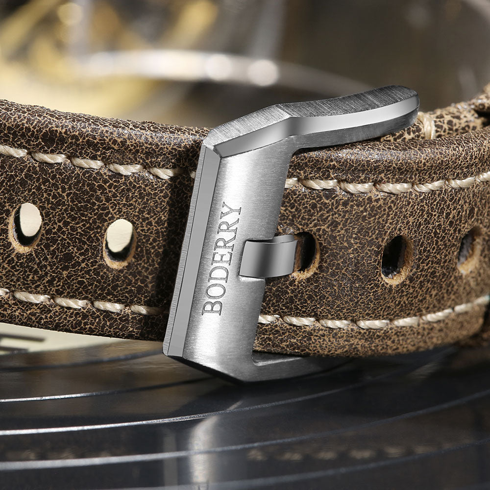 URBAN SKELETON(TITANIUM) Ver 2.0-Silver Hands - 3-Hand Hi-beat(28,800 bph) with 72 hrs Power-reserve Automatic Watch | Blue Dial