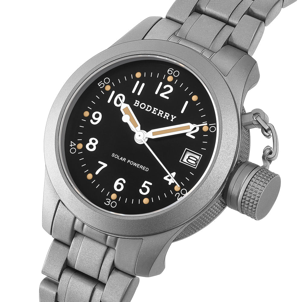 FALCON Canteen - Titanium Solar-Powered Watch | Field/Bracelet