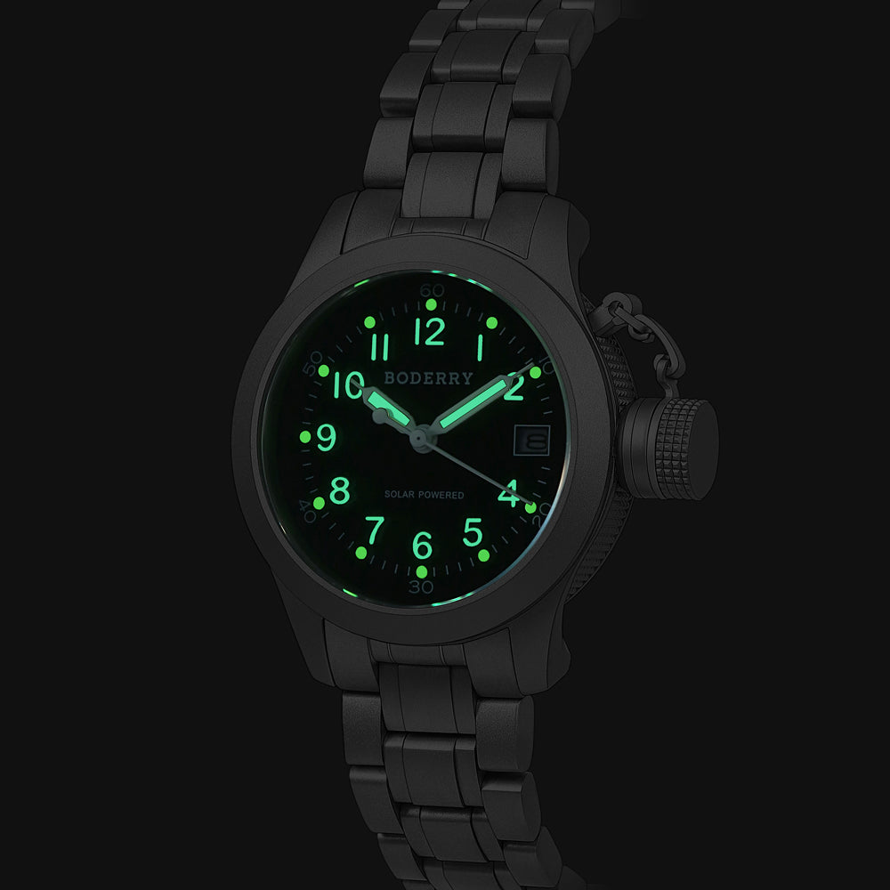 FALCON Canteen - Titanium Solar-Powered Watch | Field/Bracelet