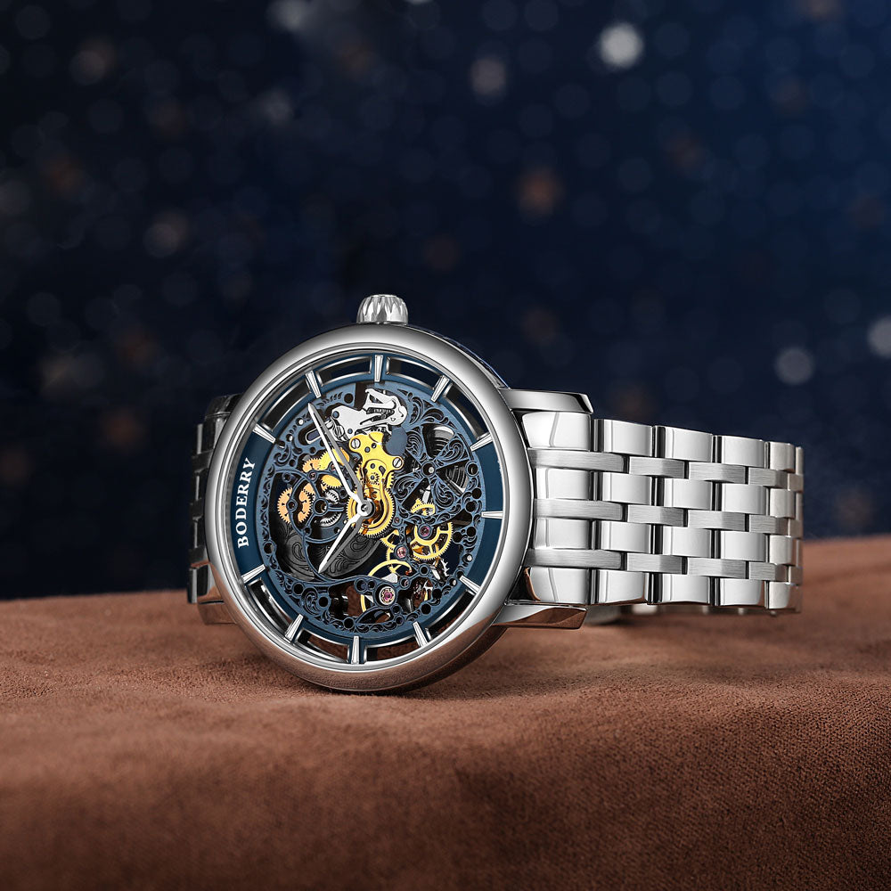 ELITE II - Engraved Micro-rotor Watch | Blue