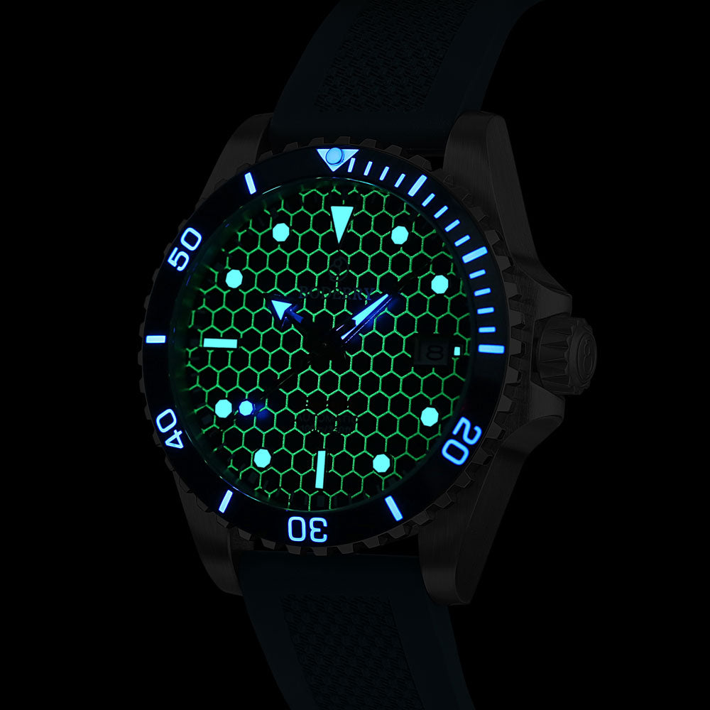 SEATURTLE.OCEAN(TITANIUM) - Automatic Titanium Diver Watch | Sea Blue