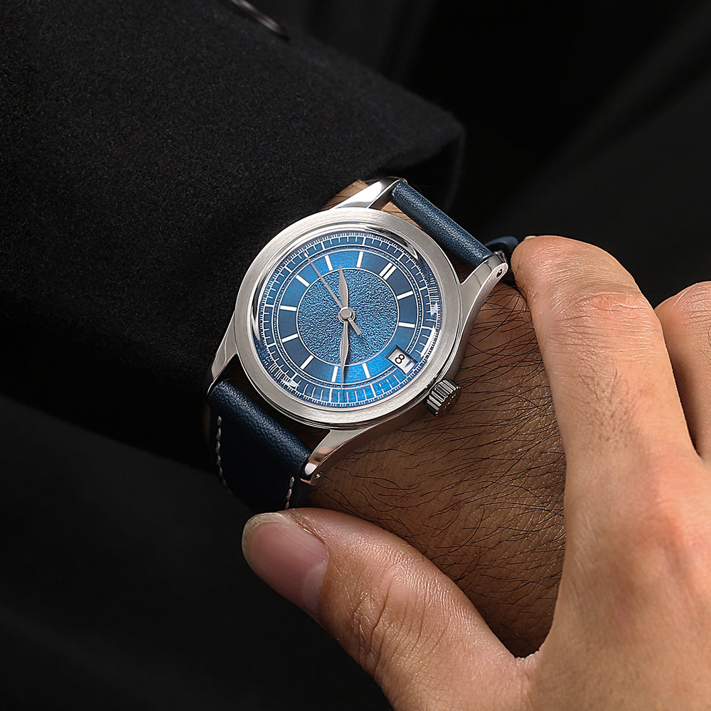 HOU - 80-Hour Power Reserve Vintage Automatic Watch | Blue