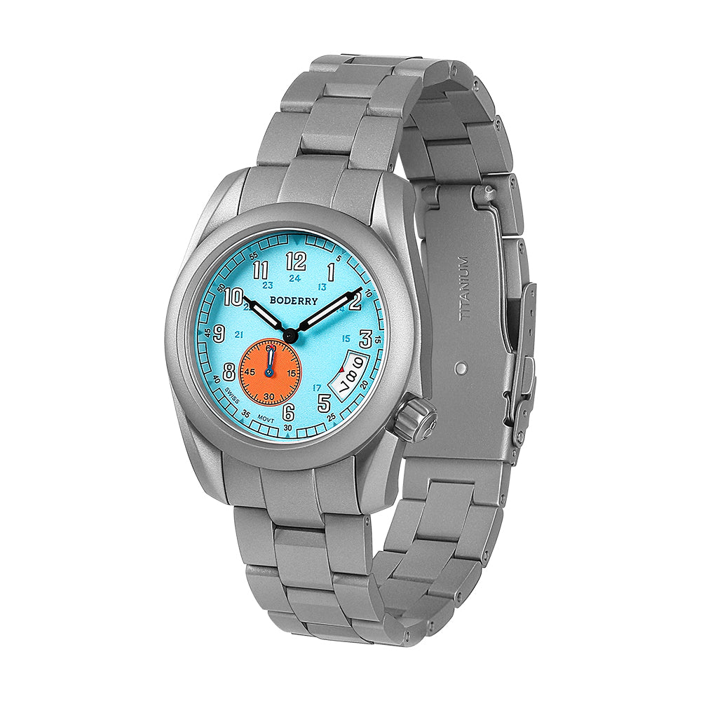 VOYAGER 38 - 100M Waterproof Titanium Field Watch | 917G-bracelet