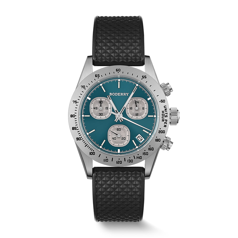 GOLDACE - 100M WR Titanium Mecha-Quartz Chronograph Watch | Blue