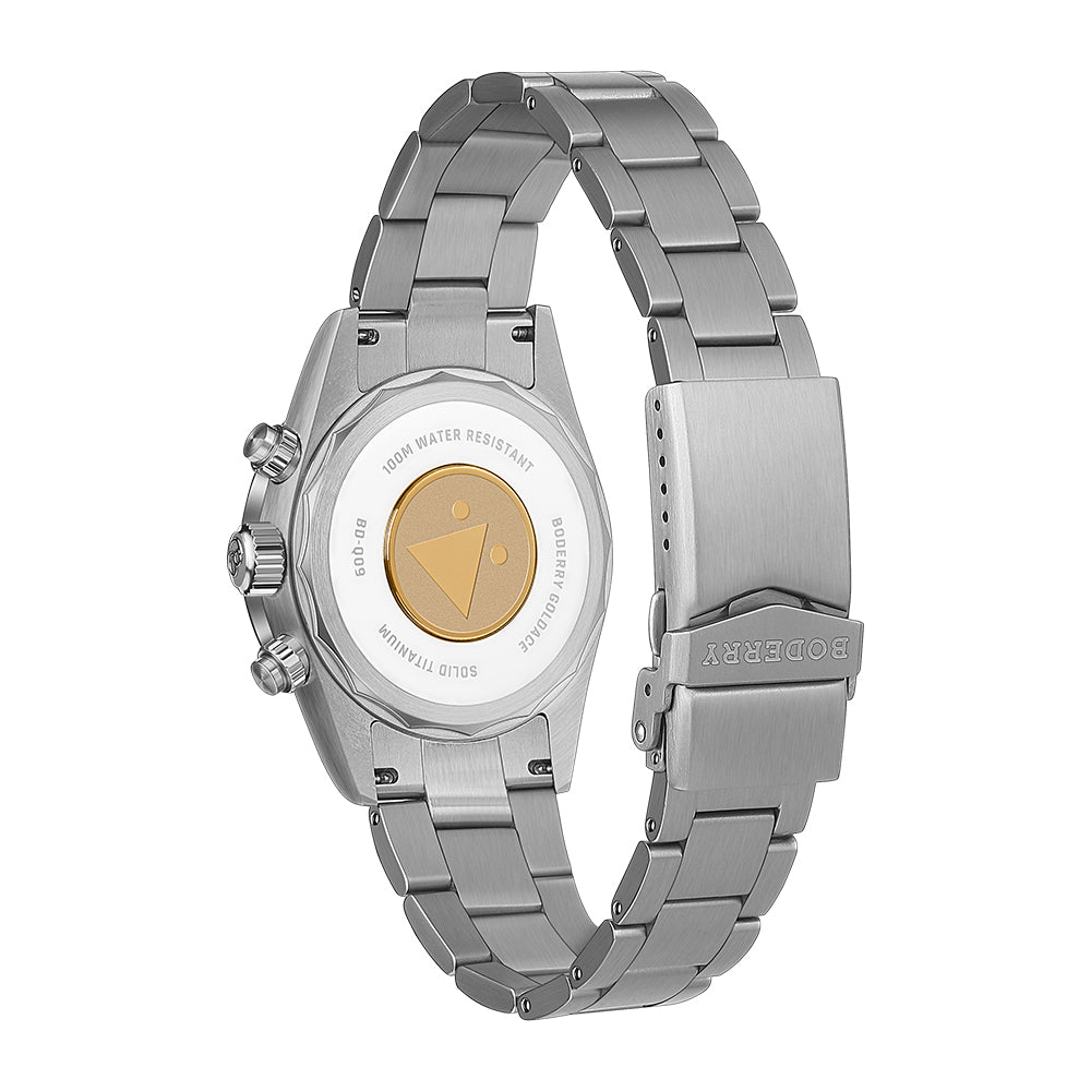 GOLDACE - 100M WR Titanium Mecha-Quartz Chronograph Watch | White