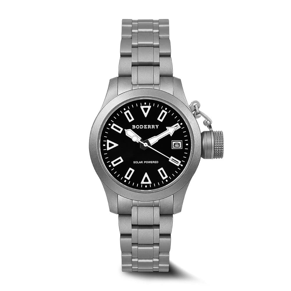 FALCON Canteen - Titanium Solar-Powered Watch | Dive/Bracelet