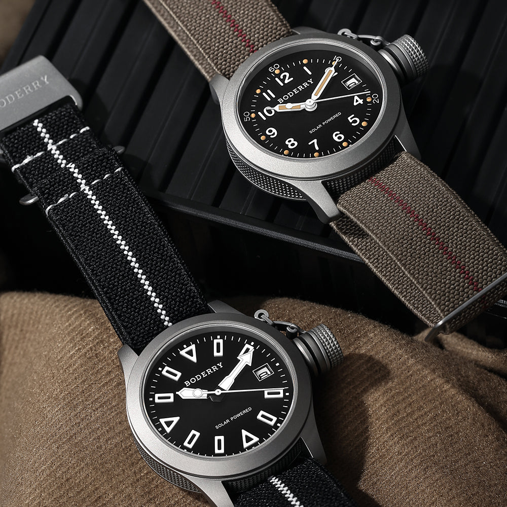 FALCON Canteen - Titanium Solar-Powered Watch | Dive