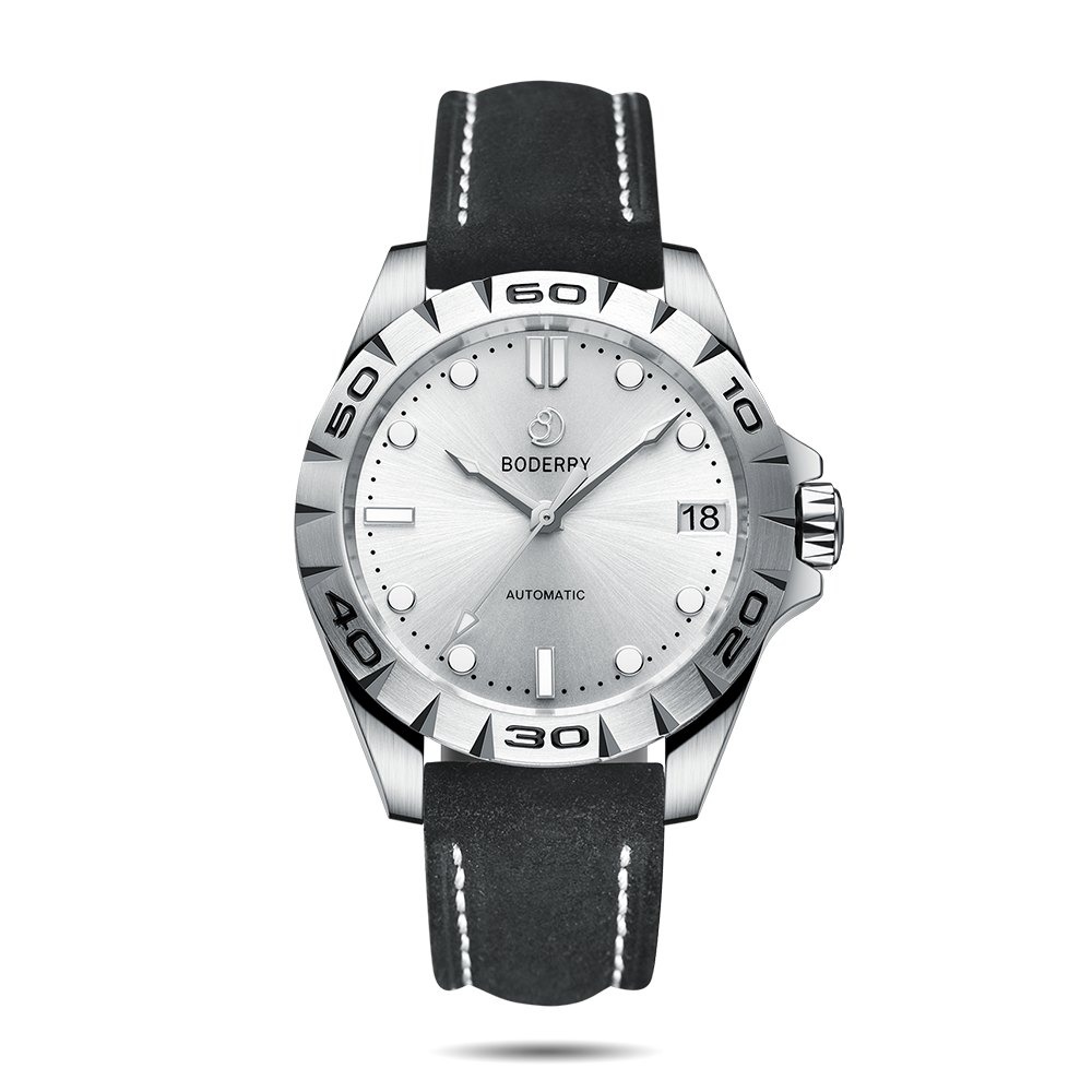 Mens Automatic Watch | Sapphire Crystal Mirror -Boderry Urban Date Boderry Watches