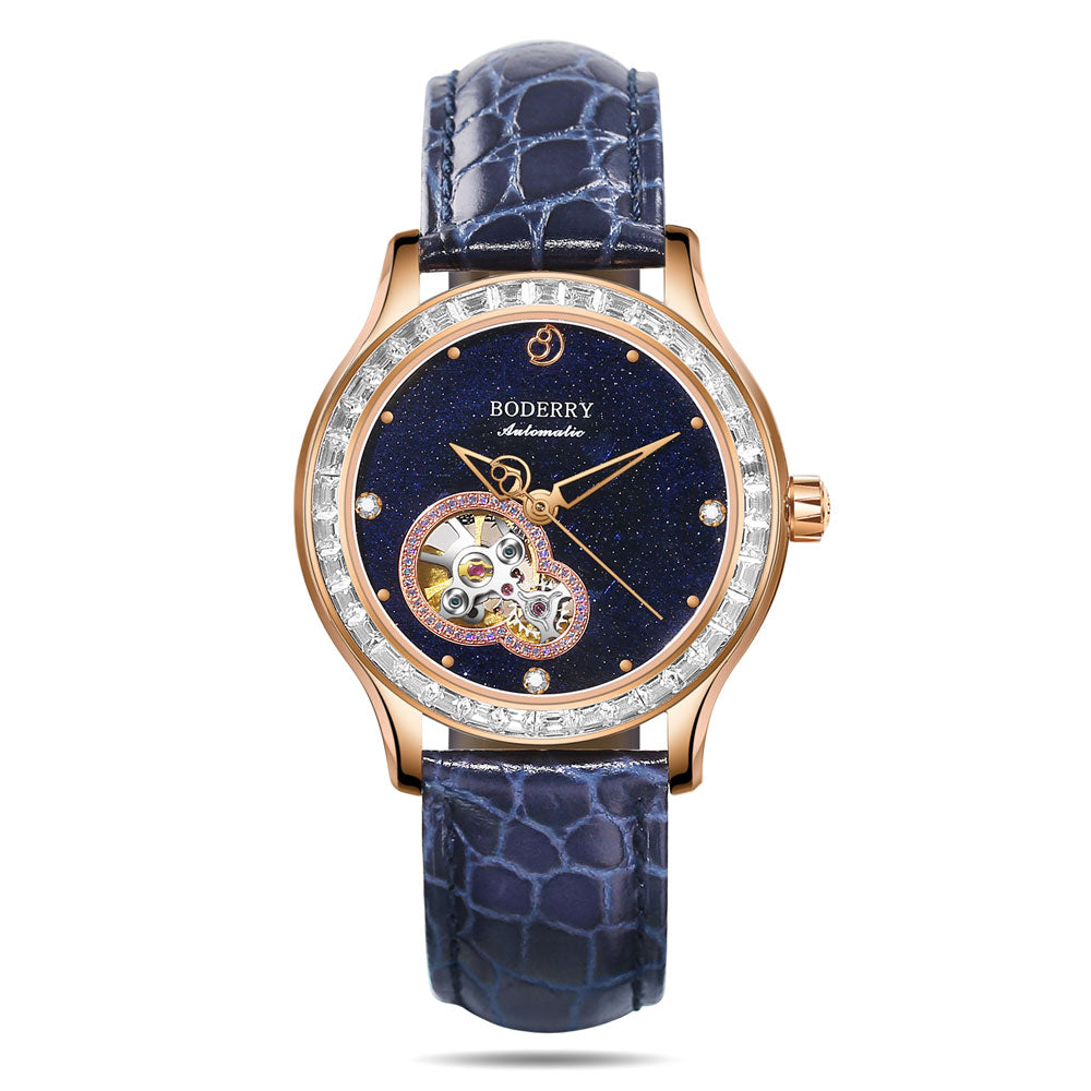 DRAGONFLY - Luxury Women Automatic Watch | Crystal Gold Case