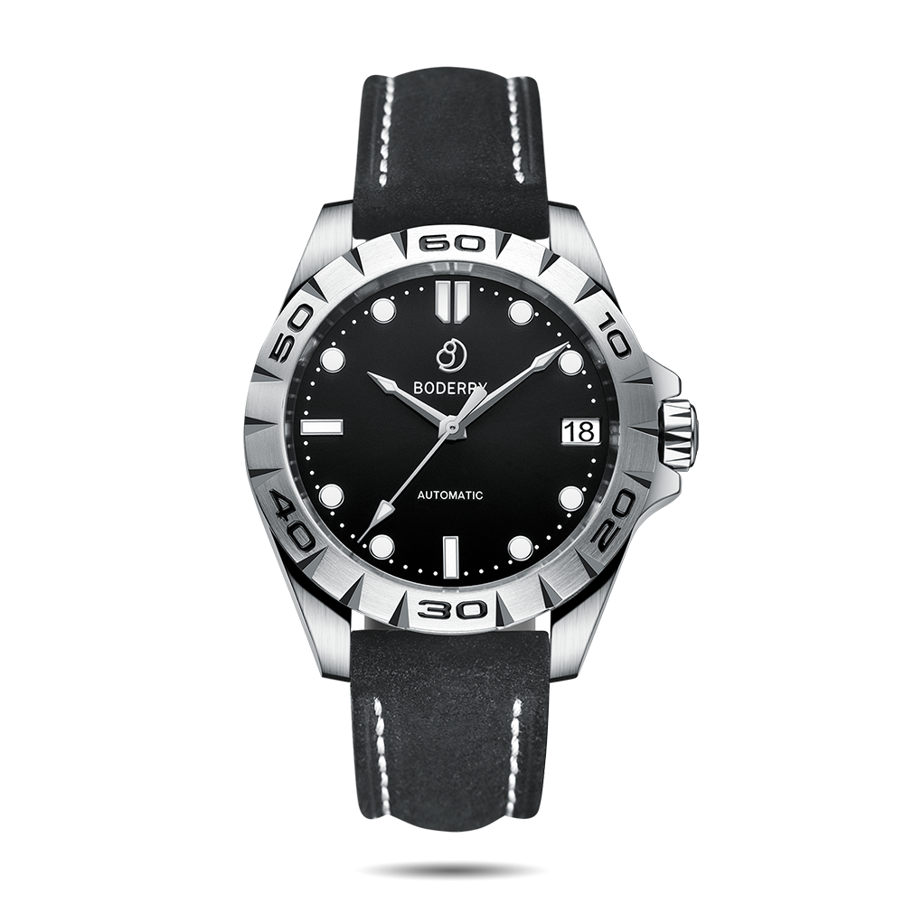 Mens Automatic Watch | Sapphire Crystal Mirror -Boderry Urban Date Boderry Watches