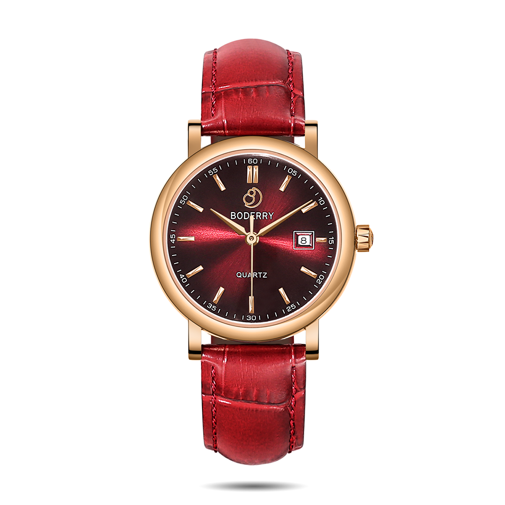 Women Watch | 36mm - Rose Gold/Claret-Boderry Classic Boderry Watches