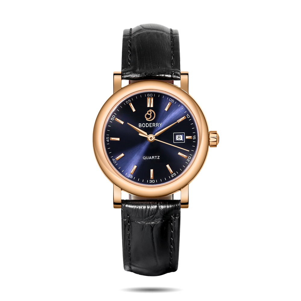 Women Watch | Rose Gold/Blue Dial 32mm-Boderry Classic Boderry Watches