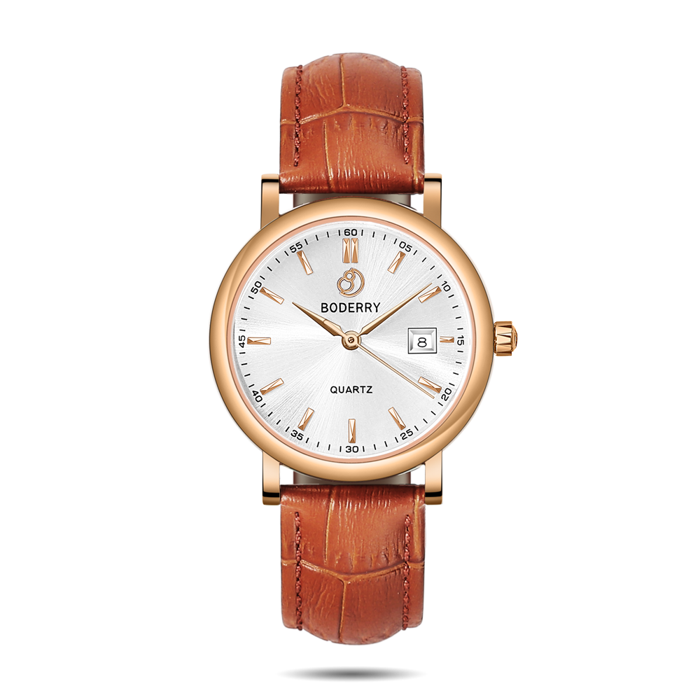 Women Watch | 36mm - Rose Gold/White-Boderry Classic Boderry Watches