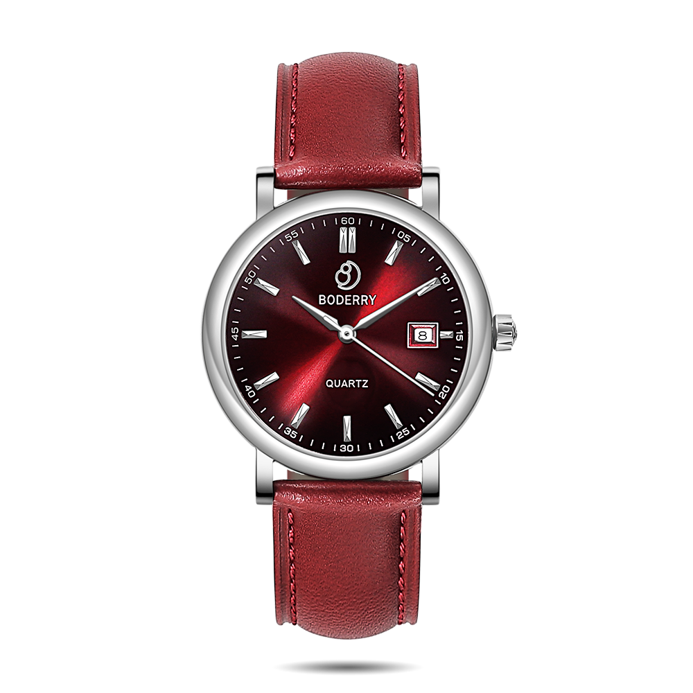 Women Watch | 36mm - Silver/Claret-Boderry Classic Boderry Watches