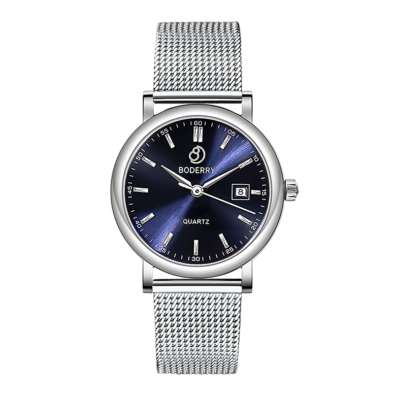 Women Watch | 36mm - Silver/Blue Dial-Boderry Classic Boderry Watches