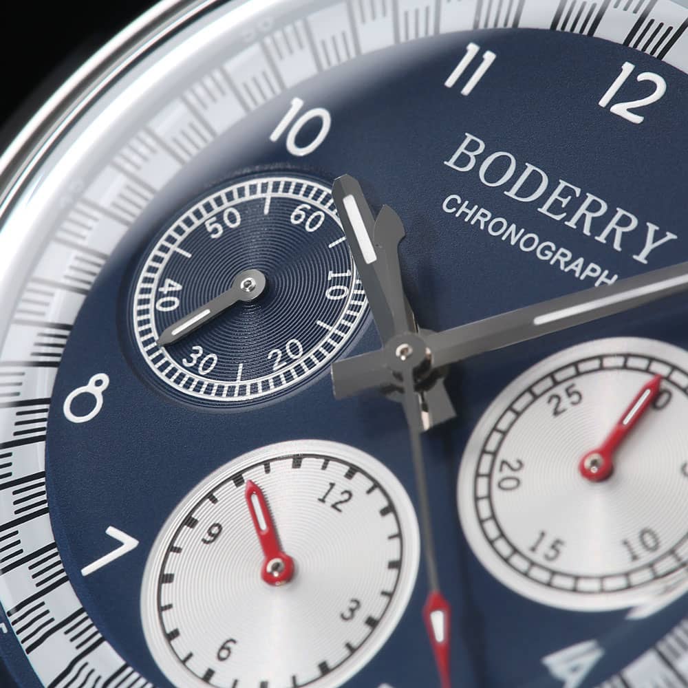 ASYMMETRY - Mechanical Chronograph with Domed Sapphire Crystal | Navy Blue