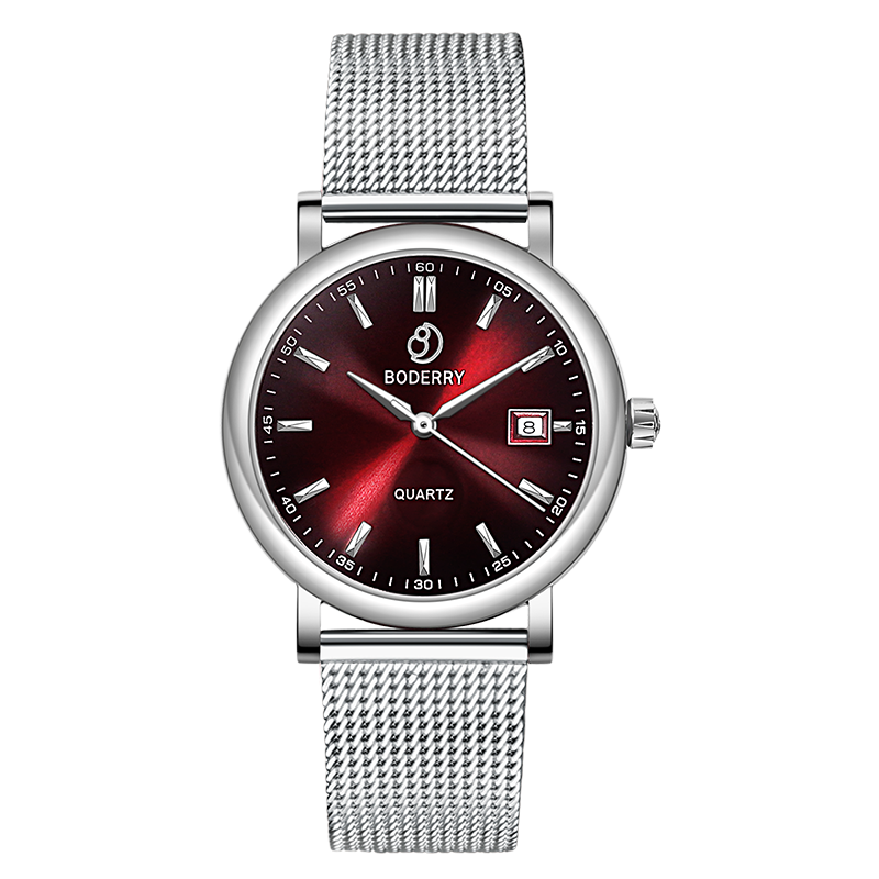 Women Watch | 36mm - Silver/Claret-Boderry Classic Boderry Watches