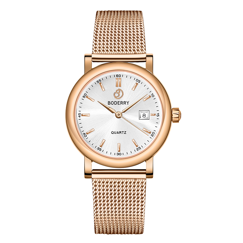 Women Watch | Rose Gold/White 32mm-Boderry Classic Boderry Watches