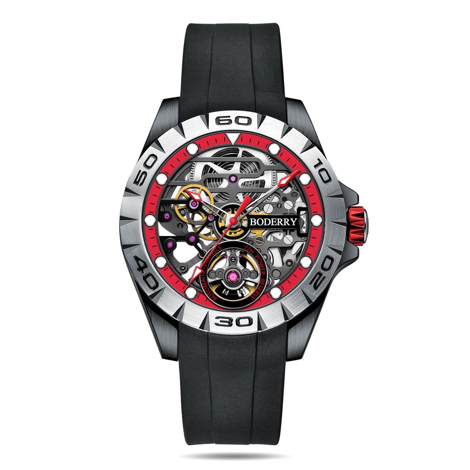 URBAN SKELETON(BLACK CASE)- 3-Hand Hi-beat(28,800 bph) with 72 hrs Power-reserve Automatic Watch