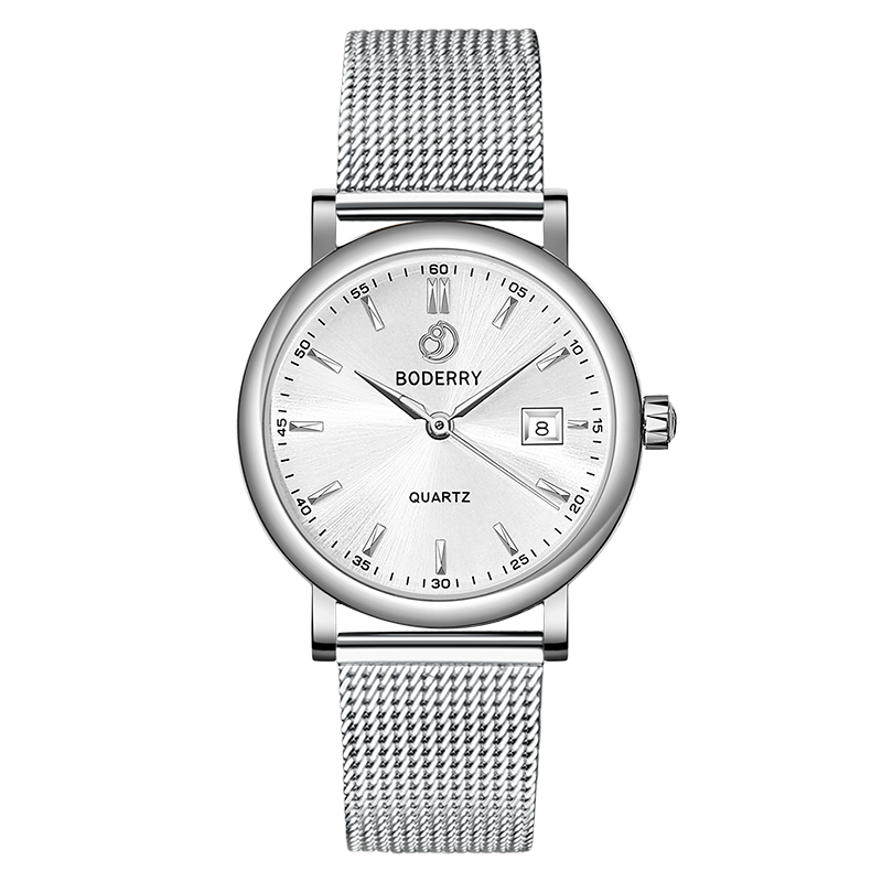 Women Watch | Classic 36mm - Silver/White Dial-Boderry Classic Boderry Watches
