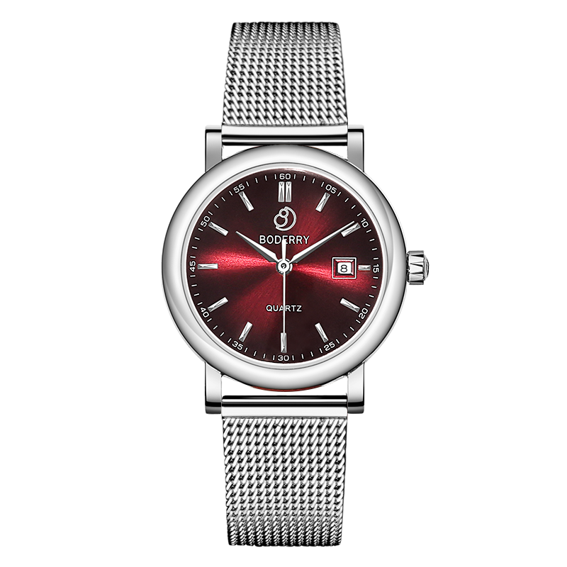 Women Watch | 32mm - Silver/Claret-Boderry Classic Boderry Watches