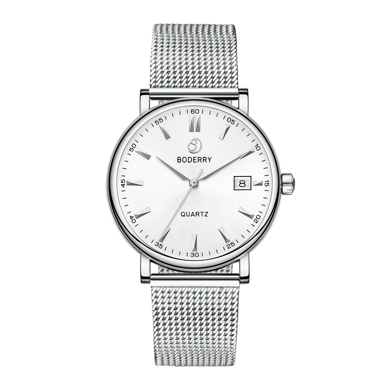 CLASSIC 40MM - Swiss Quartz Movement Watch | Silver Case & Mesh Strap