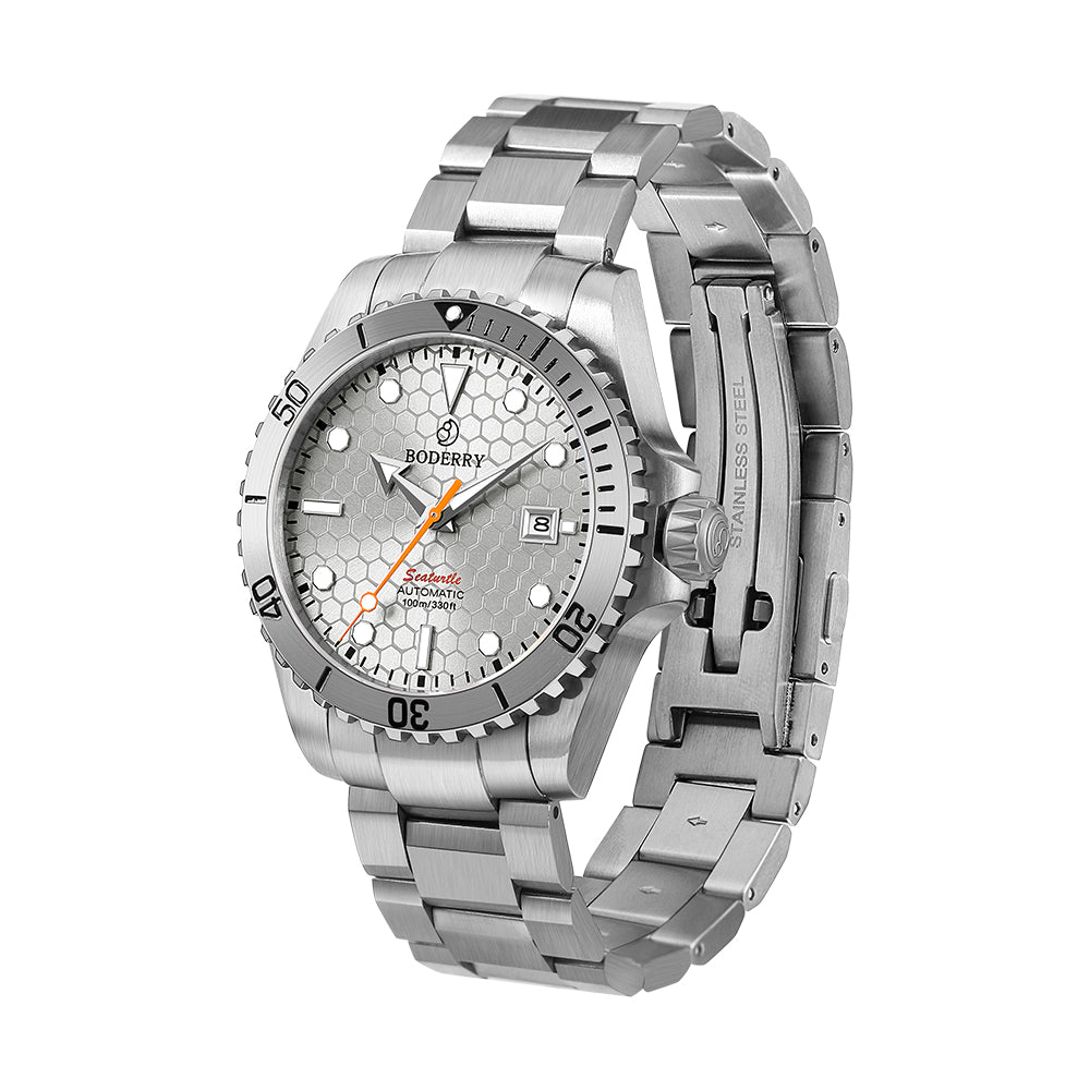 SEATURTLE.OCEAN(TITANIUM) - Automatic Titanium Diver Watch | Titanium Gray/Ti-bracelet