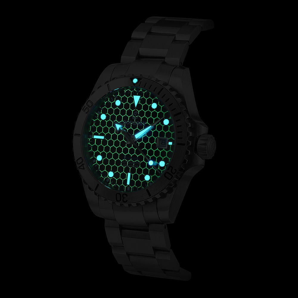 SEATURTLE.OCEAN(TITANIUM) - Automatic Titanium Diver Watch | Titanium Gray/Ti-bracelet