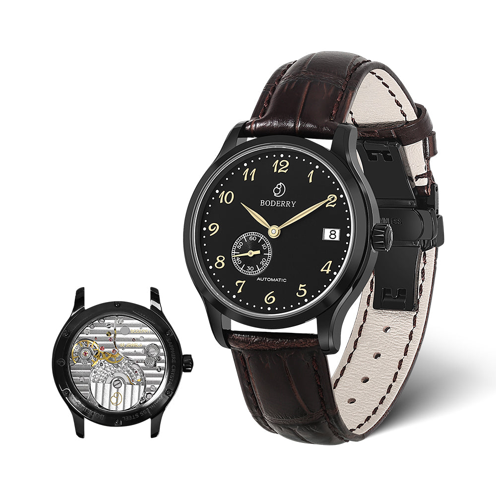 ELITE - Micro-rotor Automatic Watch | Black-2