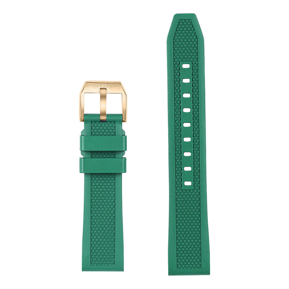 Green FKM Rubber Strap | Suitable for all watches with 20mm lug width