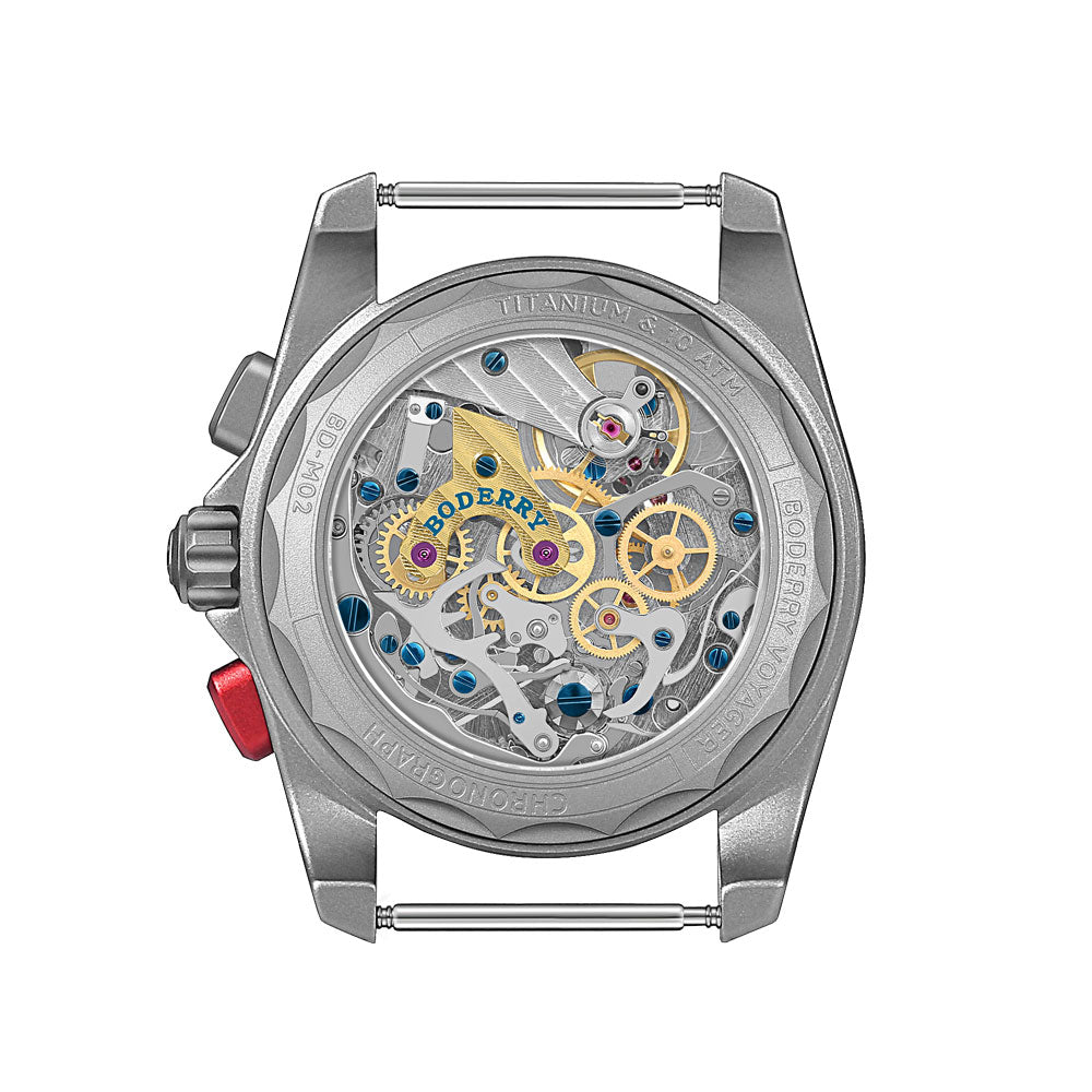 VOYAGER - Titanium Mechanical Chronograph Field Watch, 100M Water Resistant | Cream
