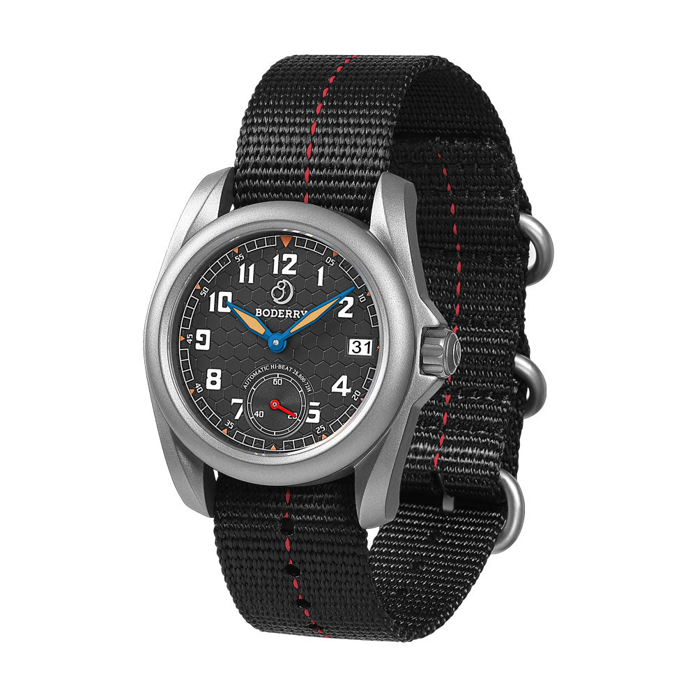 VOYAGER S72 – 72-Hour Power Reserve Titanium Automatic Field Watch, 100M Water Resistant | Grey