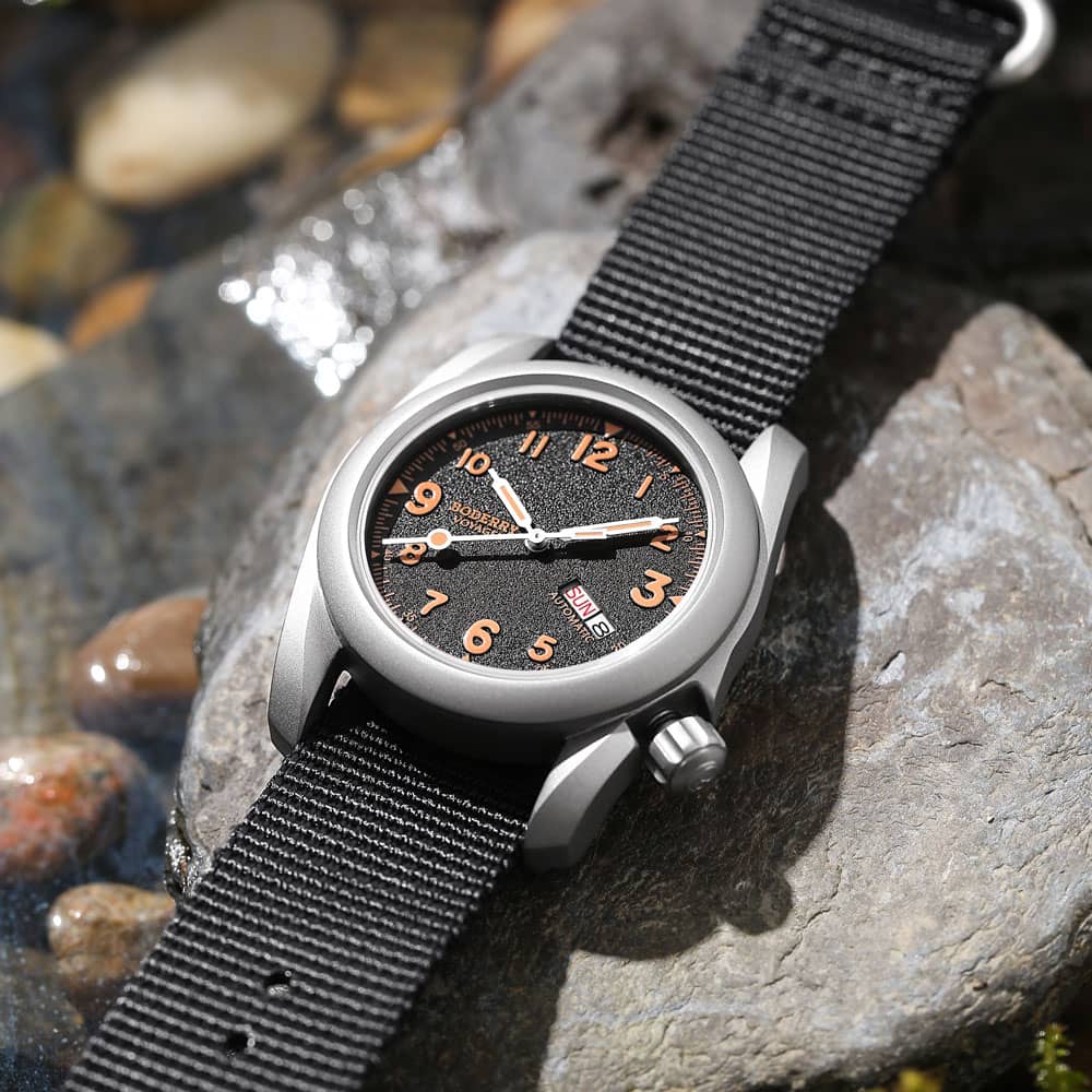 VOYAGER - 100M Waterproof Titanium Automatic Field Watch | Volcanic Gray-Day,Date