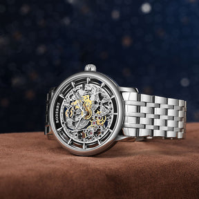 ELITE II - Engraved Micro-rotor Watch | Silver