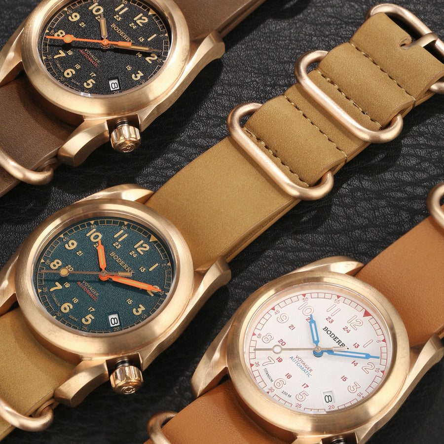 Boderry VOYAGER - 100M Waterproof Bronze Automatic Field watch