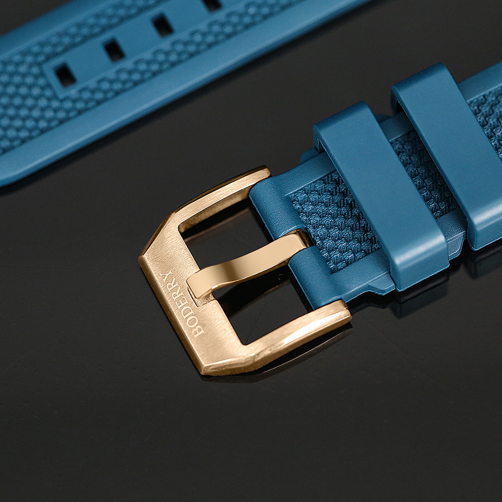 SeaBlue FKM Rubber Strap | Suitable for all watches with 20mm lug width