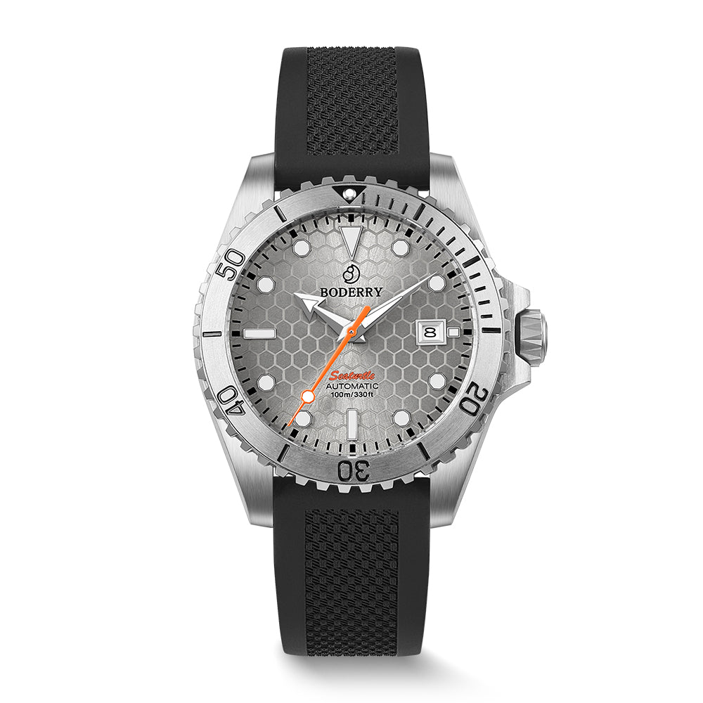 SEATURTLE.OCEAN(TITANIUM) - Automatic Titanium Diver Watch | Titanium Gray