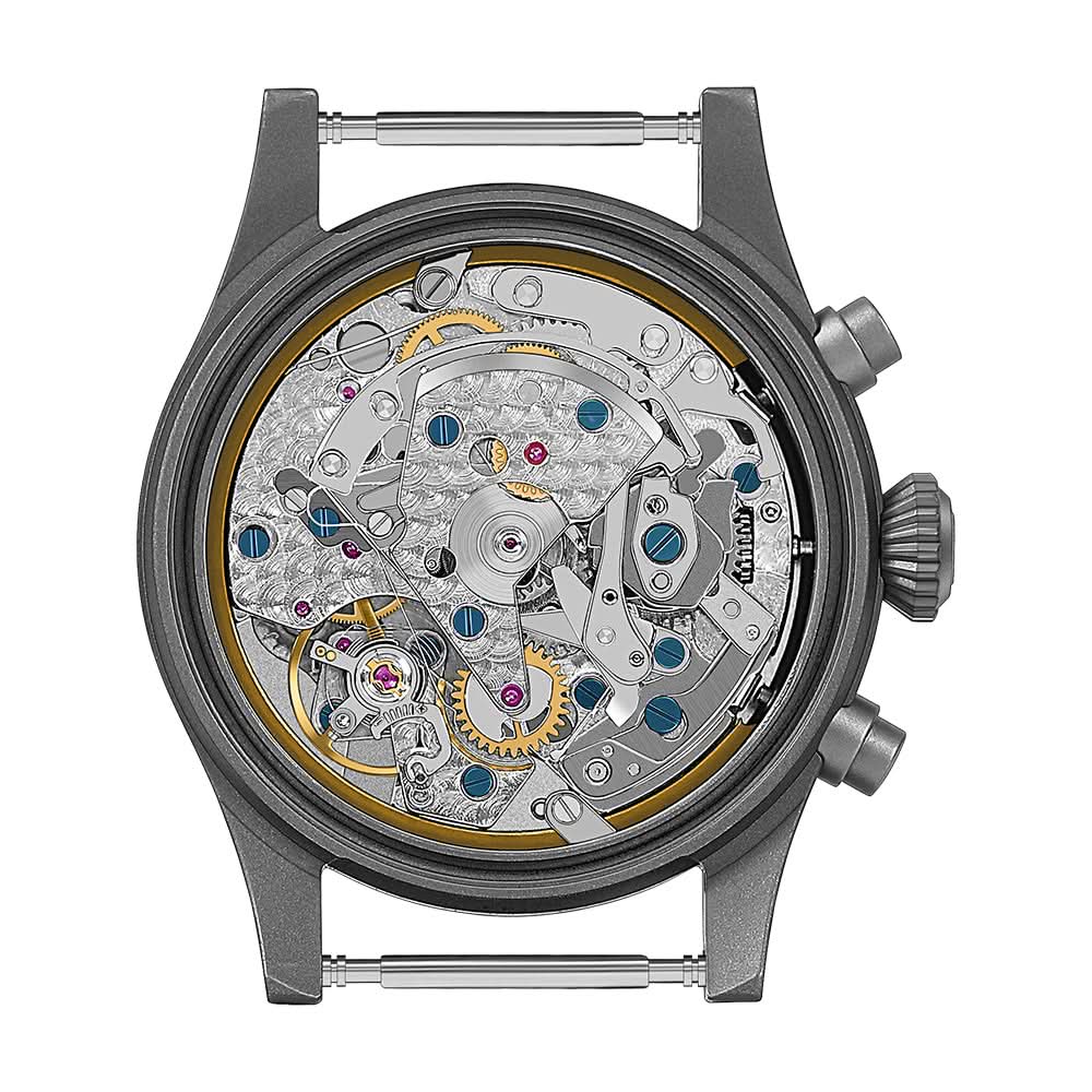 LANDMASTER Chronograph – Titanium Automatic Tritium Field Watch | Black-bracelet