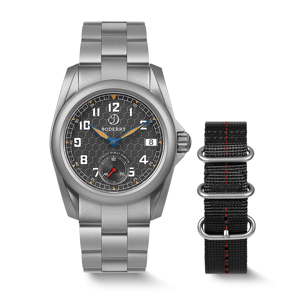 VOYAGER S72 – 72-Hour Power Reserve Titanium Automatic Field Watch, 10