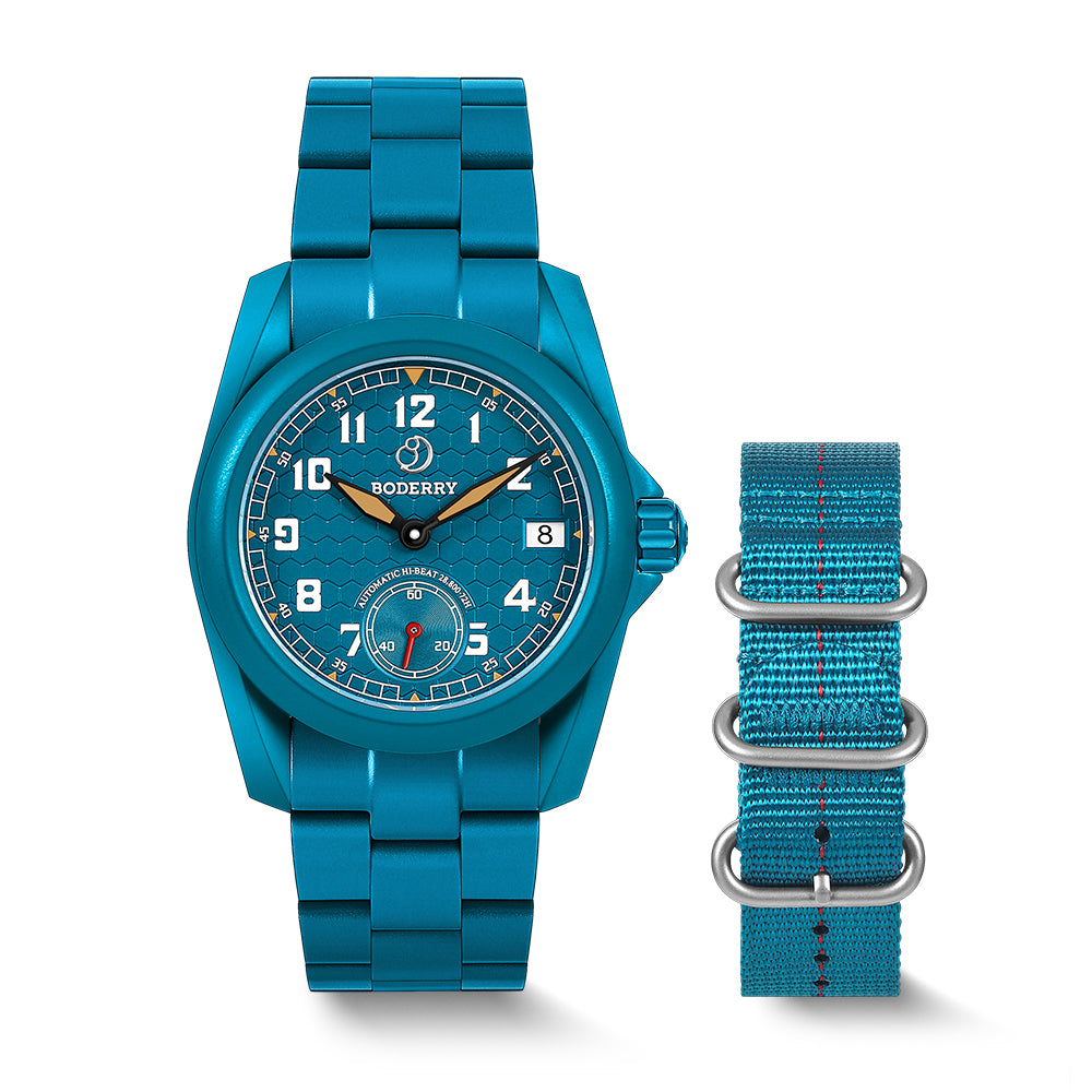 14kgfブルーオブシディアンⅣ VOYAGER S72 – 72-Hour Power Reserve Titanium Automatic Field Watch, 10