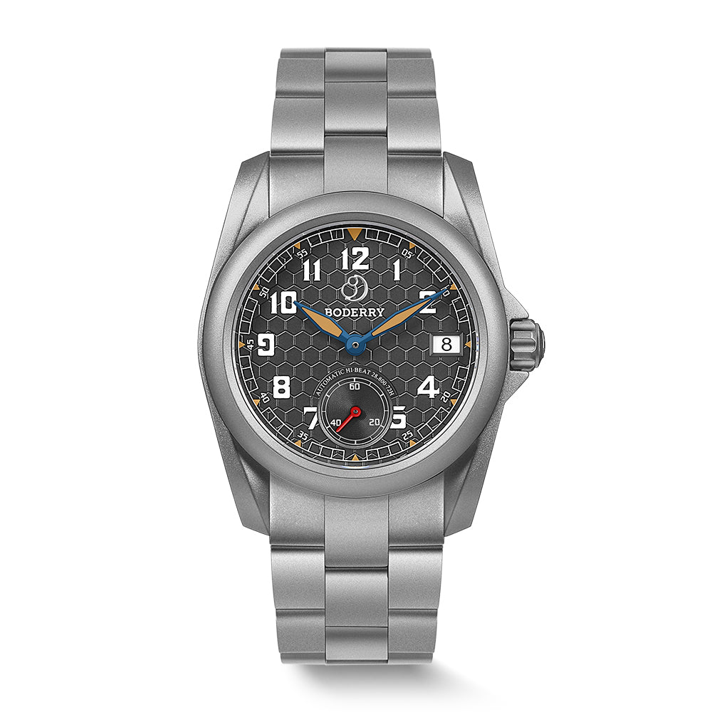 VOYAGER S72 – 72-Hour Power Reserve Titanium Automatic Field Watch, 100M Water Resistant | Grey/Bracelet