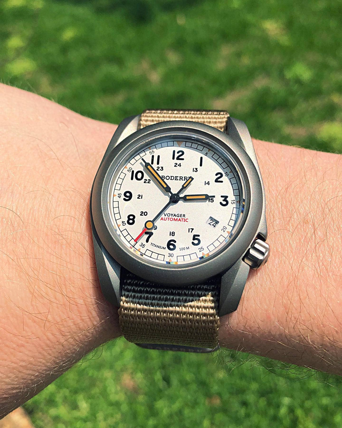 Boderry VOYAGER - 100M Waterproof Titanium Automatic Field watch