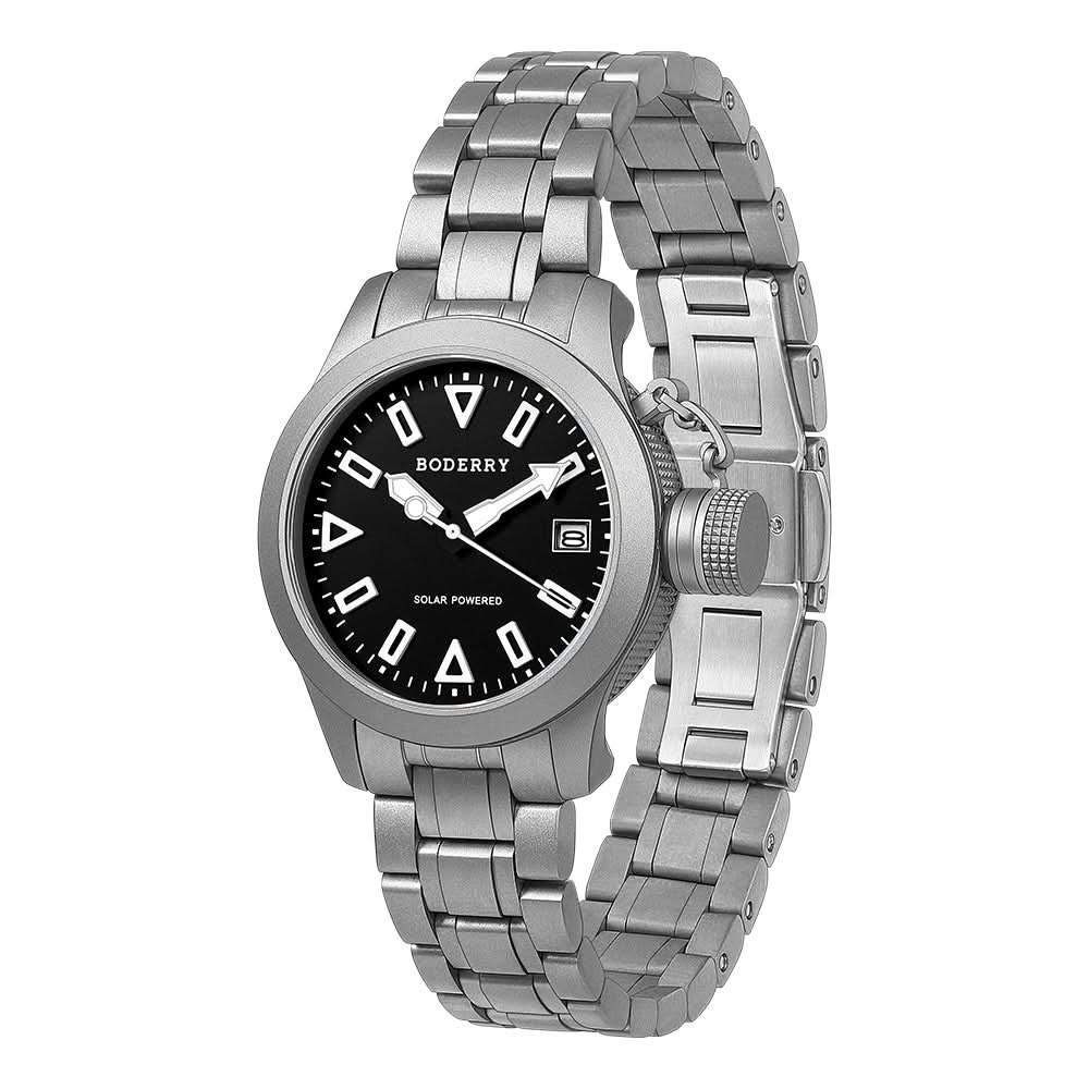 FALCON Canteen - Titanium Solar-Powered Watch | Dive/Bracelet