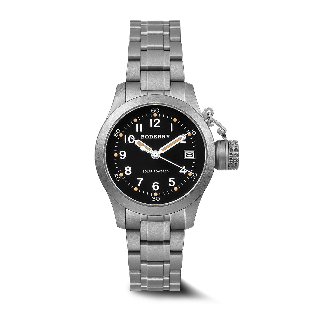 FALCON Canteen - Titanium Solar-Powered Watch | Field/Bracelet