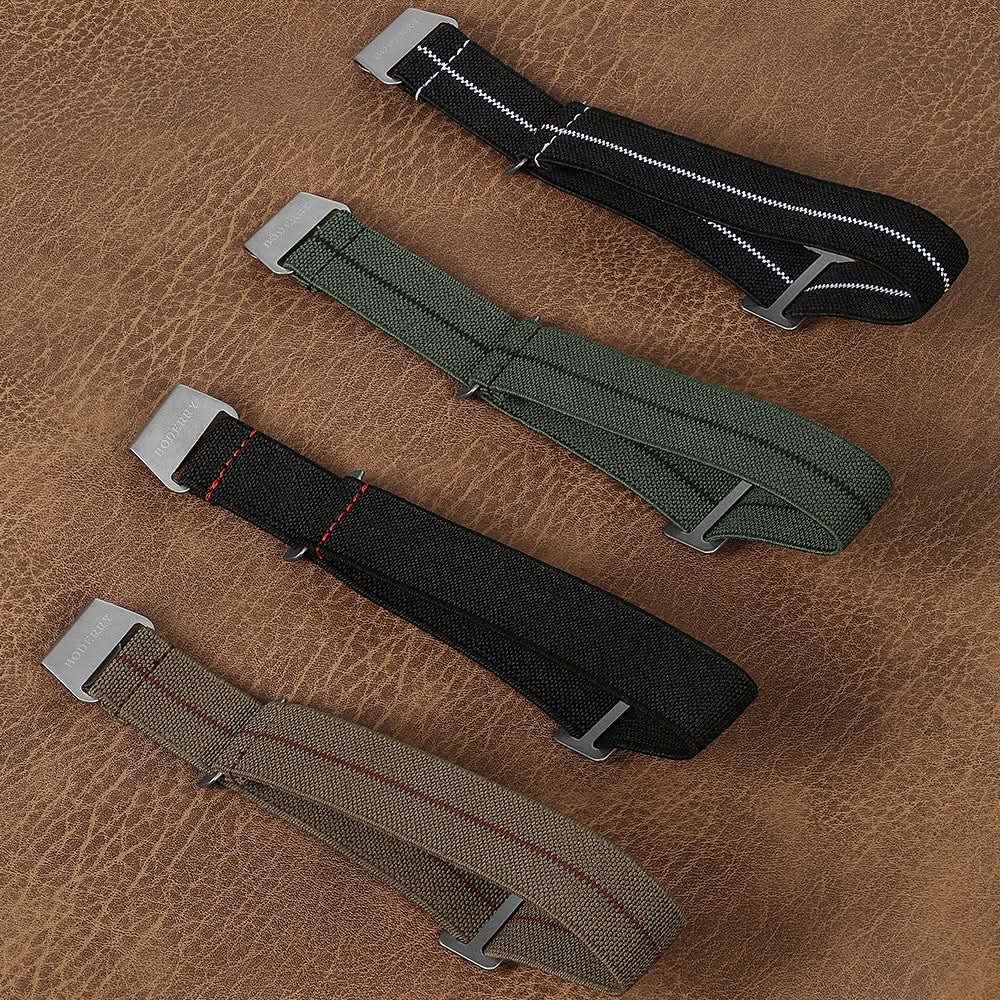 18mm Marine Nationale Elastic Watch Strap