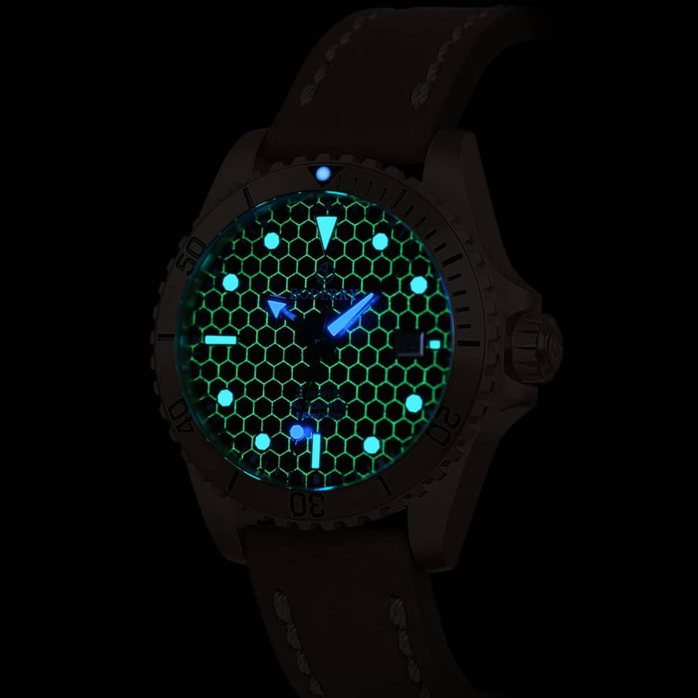 SEATURTLE.OCEAN(BRONZE) - Automatic Bronze Diver Watch | Turtle Green/Silicone