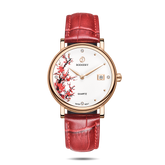 Women Watch | Plum Blossom Rose Gold Case Watch - Boderry Flower Watches