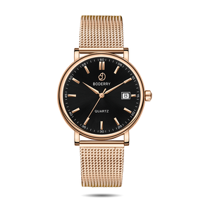 Mens Quartz(Swiss Movement) Watch | 40mm Case with Gold Mesh-Boderry Classic Boderry Watches